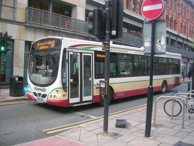 Rossendale Transport bus in Manchester